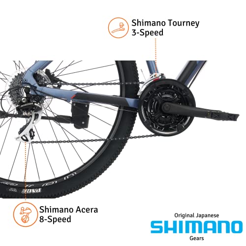 Image of TRIAD Unisex M7 29T 21 Speed - Fully Fitted 18 Inch Frame, Mountain Bicycle (15+ Years, Grey)