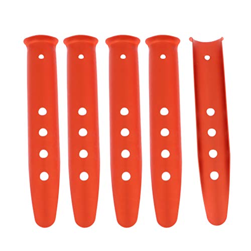 YIJU 5pcs 230mm Leve de Liga de Alumínio Estacas Pregos Pregos Prata/Laranja - Laranja