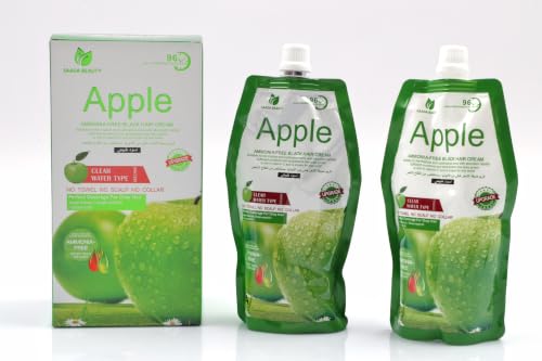 Apple Ammonia Free Hair Color Cream 500ml + Fixer 500ml Natural Black
