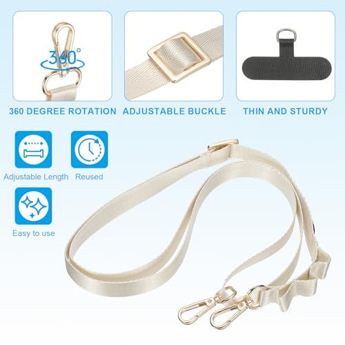 Lanière universelle pour téléphone portable PATIKIL cordon blanc réglable