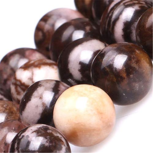 GEM-Inside Natural 8mm Brown Outback Jasper Round Gemstone Semi Precious Beads for Jewellery Making 15" - Image 2