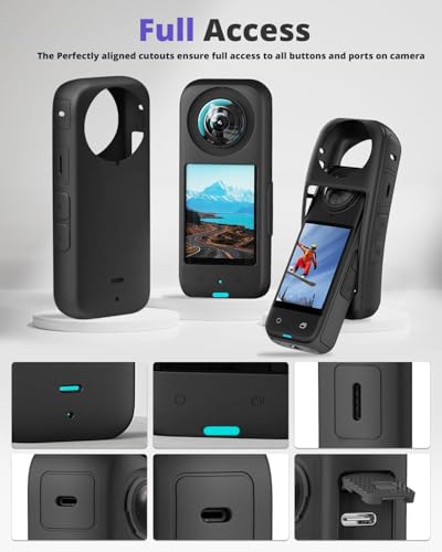 Image of M.G.R.J Silicone Protective Case Cover for Insta 360 X5 / X4 (Black)