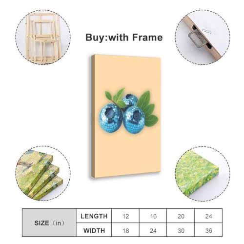 Impression disco myrtille poster fruité tendance grand format 50x76cm