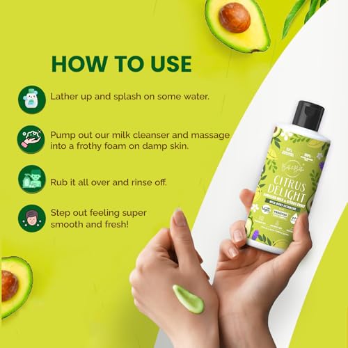 Image of Bath&Bathe's Citrus Delight -Citrus Fruit & Avocado Milk Body Cleanser - 250 ml