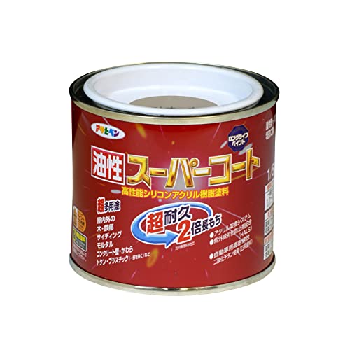 アサヒペン 油性スーパーコート 1/5L ソフトオーカー