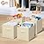 STORAGE MANIAC Storage Cubes, 11 Inch Collapsible Storage Bins with Handles, 4 Pack Fabric Foldable Bins for Organization, Durable Storage Bins for Closet, Shelves, Offices, Toys, 4-Pack Beige