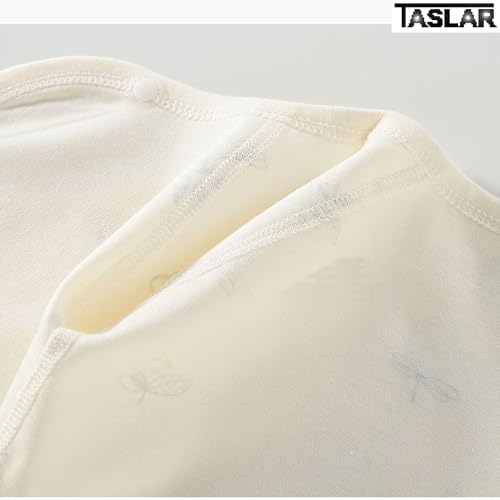 Image of TASLAR Cute Bear Cartoon Two Piece Clothes Set Cotton Long Sleeve Open Front Outfits Room Wear, Sleepwear, Soft Pajamas Top for Unisex Baby Boys Girls