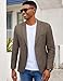 COOFANDY Men's Blazer Jacket Fashion Modern Western Big and Tall Dress Coat Brown