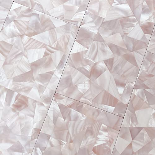 Tenashome 10-Sheets Backsplash Peel And Stick Pvc Subway Tile Stick On Kitchen Bathroom Fireplace Mother Of Pearl Imitation Seashells In Pink #TOP5