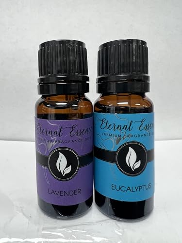 Image of Eternal Essence Oils 2 Pack 10ml Premium Fragrance Oil - Eucalyptus & Lavender - for Candle, Soap Making, Aromatherapy, Diffusers, Home Care, & Humidifiers