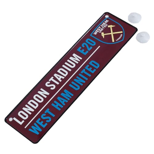 JINBRO West Ham United Mini Metal Street Sign - London Stadium - The Hammers