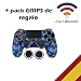 ACTECOM® Funda Carcasa + Grip Silicona Camuflaje Azul Mando Sony PS4 Playstation...
