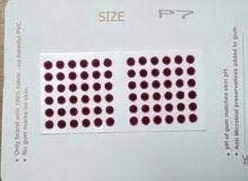 Generic Eyetex Pallavi P7 Bindi Set, Maroon, Pack of 10