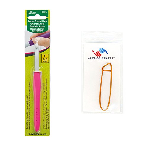 Clover Needlecraft Amour Crochet Hook Size L/8mm 1055/L
