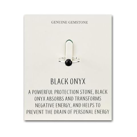 Bague ajustable en onyx noir Philip Jones Cover