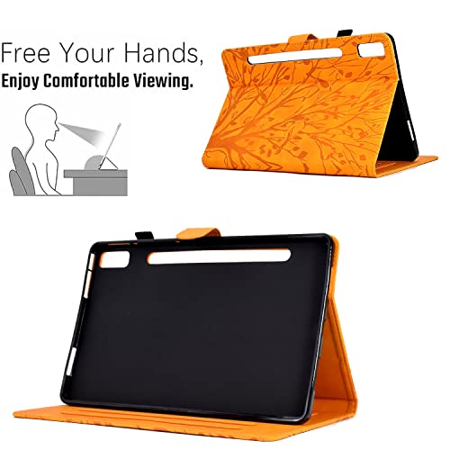 Coque Lenovo Pad 2022 11.2" anti-rayures orange avec support multi-angle stable - 3