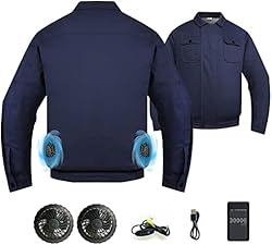 [KLIFE] 空調作業服 ファン付き 30000mAh大容量バッテリー ファン付き作業服 冷却服 3D循環送風 3段階風量調節可 通気 サイズ調節可 最大18時間送風 長袖 UVカット PSE認証済 熱中症予防 猛暑対