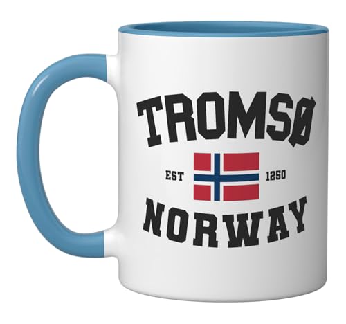 Tromsø Norway Scandinavia Norwegian Flag Mug Cerámica miniatura 1