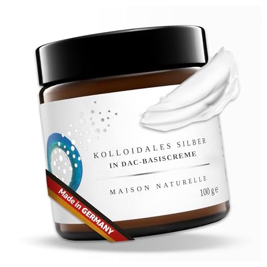 MAISON NATURELLE® | Kolloidales Silber Creme (100 g) - VERGLEICHSSIEGER 2020 - Natürliche Silbercreme mit 1000 ppm - Kolloidalem Silber - Kollodiales, natürlches Silber