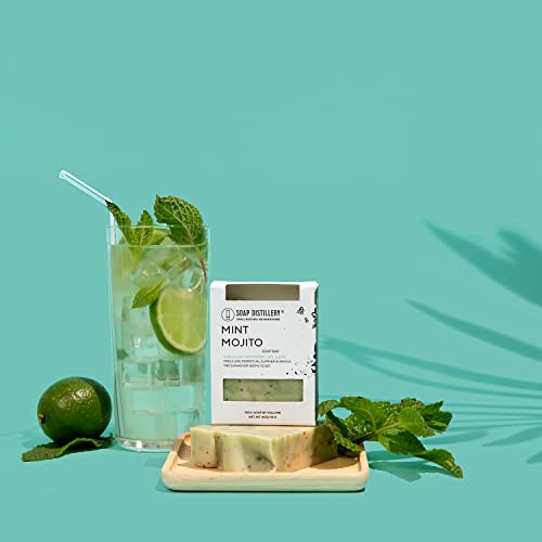 Soap Distillery - Mint Mojito - Bar Soap For Men And Women - Palm Oil Free Soap, Phthalate Free, Vegan Bar Soap, Cold Process Soap, Natural Bar Soap, Plastic Free Packaging - 4 Oz #TOP3