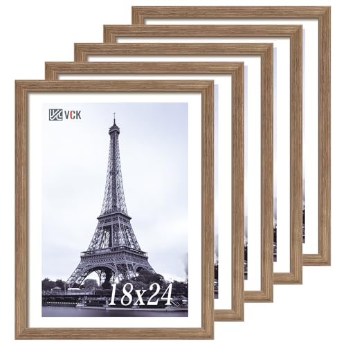 VCK 18x24 Frame 5 Pack, High-End Walnut Wood, for Concert Poster