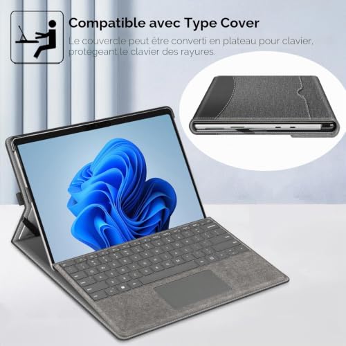 Étui pour Microsoft Surface Pro 8 idéal pour travailler en déplacement - 4