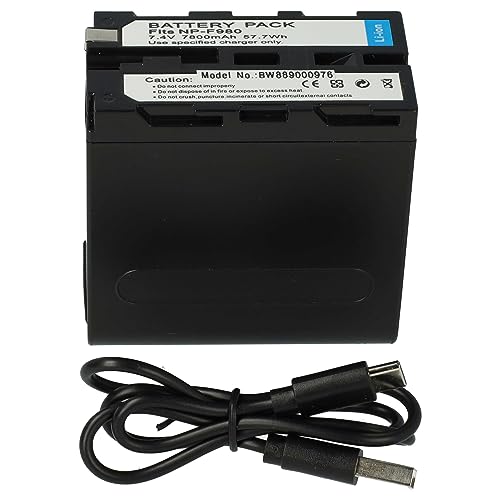 Batterie pour Sony DCR-TRV5 vhbw haute capacité 7800mAh recharge USB-C directe