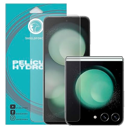 Pelicula Galaxy Z Flip 5 5G ShieldForce Hydrogel Cobertura Total (Tela e Visor)