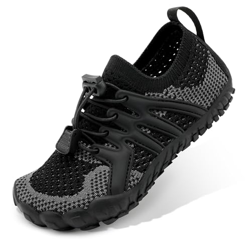 Stelle Girls Boys Water Shoes Aqua Socks with Adjustable Laces Quick Drying Beach Sports Non Slip Swimming Hiking Shoes