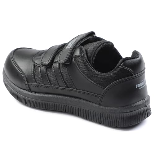 Image of Liberty Force10 School Shoes for Kids with PVC Upper | Comfortable & Lightweight | PVC Sole | Padded Foam Insole | Quick-Wear Velcro Closure | Stylish & Modern