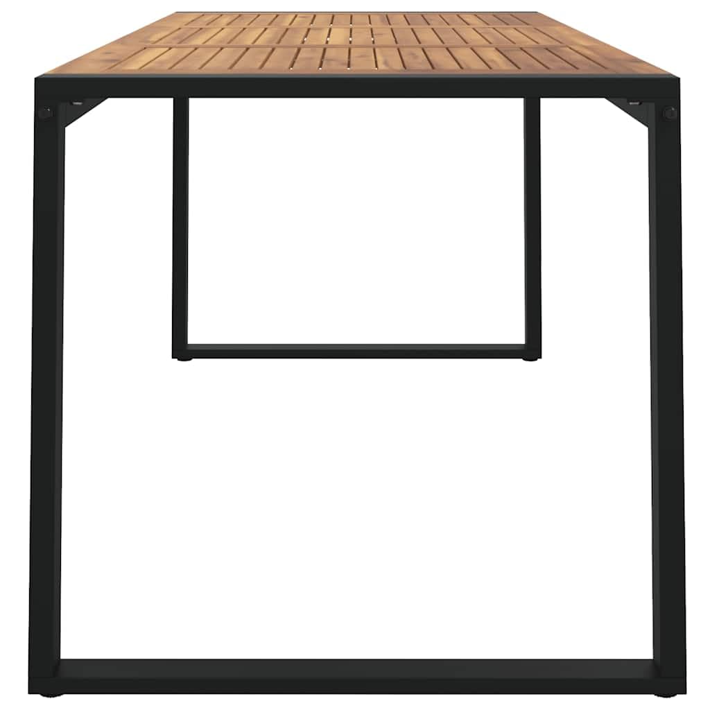 vidaXL Table de Jardin et Pieds en Forme de U 160x80x75 cm Bois Acacia, Table d'extérieur, mobilier de Jardin, Meubles de Patio, Table de Patio
