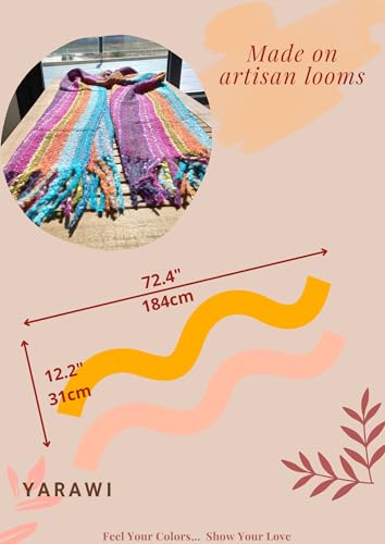 YARAWI 100% Baby Alpaca Scarf For Women. Handmade in Peru Fashion Accessory. Extremely Soft, Warm and Hypoallergenic4