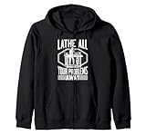 Drehmaschine All Your Problems Away Woodturner Kapuzenjacke