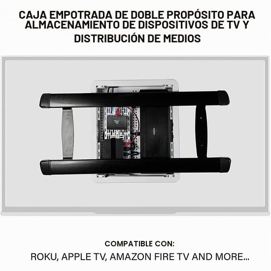 On-Q Legrand ENP1700NA ENP1700NA - Caja de almacenamiento de dispositivos de TV de 17 pulgadas, caja eléctrica, caja de gestión de cables de doble propósito en pared para almacenamiento de