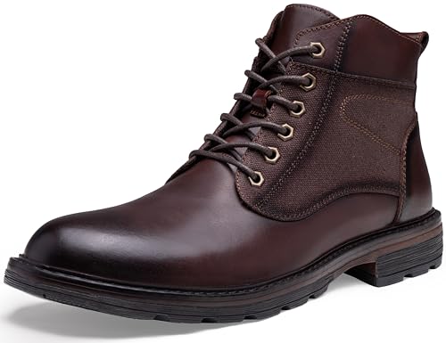 Jousen Mens Boots Casual Chukka Leather Boots For Men Retro Designer Mens Dress Boots cover