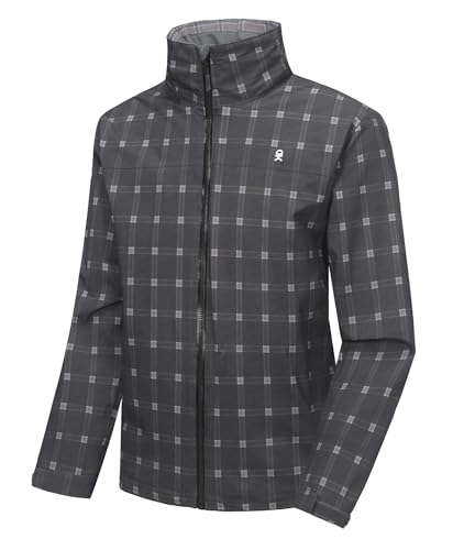 Image of Little Donkey Andy Mens Waterproof Rain Jacket Lightweight Windbreaker Hooded Jacket Packable Raincoat for Outdoor Hiking