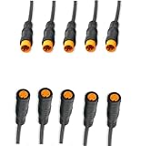 Laisomeke Julet 3Pin Male/Female Waterproof Cable Electric Bike Extension Cable Connector for Light Throttle Ebike Display Ebike Parts Extend (5pack)