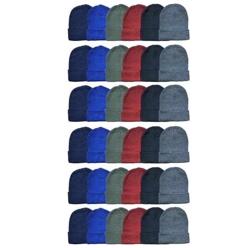 Image of YACHT & SMITH Kids Winter Beanie Hat Bulk Pack Warm Acrylic Cap