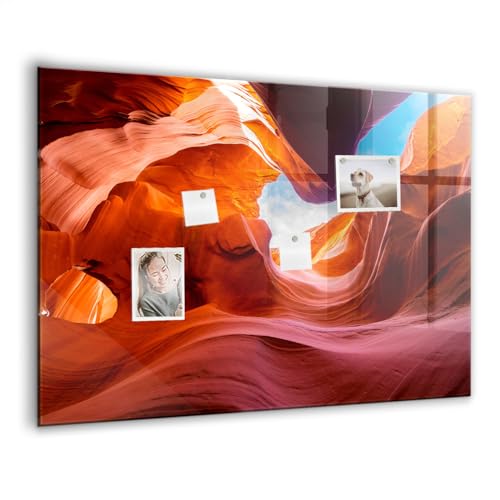 Tableau magnétique en verre Canyon 100x70cm avec aimants néodyme