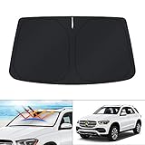 KUST Windshield Sunshade for 2012-2025 2026 Mercedes Benz GLE 350 450 Accessories 4-Layers Windshield Sun Shade Foldable Window Sun Visor Protector Blocks UV Rays Keep Your Car Cooler