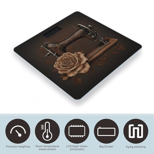 Báscula digital de baño con sensores precisos y pantalla LCD miniatura 3