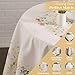 Maison d' Hermine Table Cloth Round Table 100% Cotton 63 Round Inches Tablecloth Reusable Decorative for Dining Kitchen Room Farmhouse Home Easter Decorations Spring Summer - Colmar