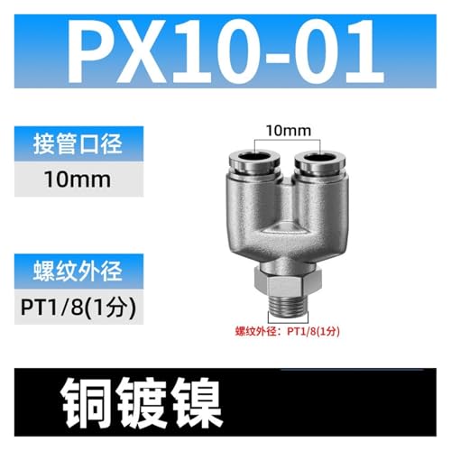 Conector de clavija rápida for tráquea neumática PX8-02 T 3