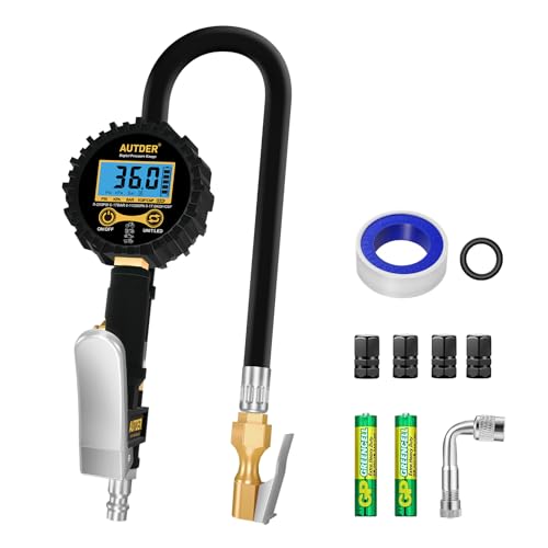 AUTDER Medidor de Presión de Neumáticos Digital 250 PSI