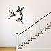 NeVka Wall Decor Hummingbird Metal Wall Art Bird Three Pieces Flying Birds For Living Room Bedroom Modern Metal Decor Art