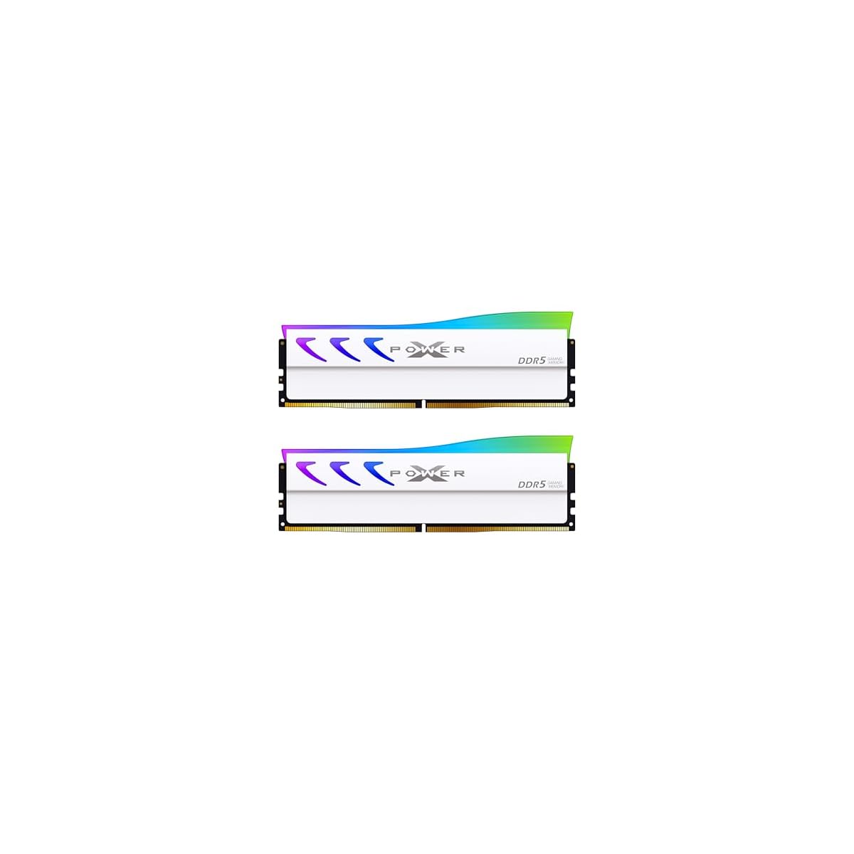 Silicon-Power-Storm-SP064GXLWU64AFDL-Memoria-RAM-DDR5-da-64-GB-2-x-32-GB-RGB-6400MTs-PC5-51200-288-pin-CL32-14-V-UDIMM-Desktop-con-dissipatore-di-calore-colore-bianco