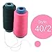 12 Color Sewing Machine Thread 40S/2 2500 Yard Per Overlock Cone Polyester Sewing Threads for Sewing Quilting Machines, DIY Sewing, Hand Embroidery, Serger