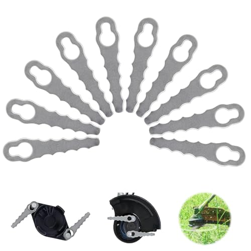 ACTOYS Lame pour Coupe Bordure Bordure, 10 Pcs Lame Debrouissalleuses, Lame Coupe Bordure métal, Lame Débroussailleuse, Lames de Tondeuses Rechange, Lame...