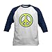 CafePress Ukraine Flag Ukrainian Pride Peace Baseball Jersey Kids Cotton Baseball Jersey, 3/4 Raglan Sleeve Shirt Navy/White