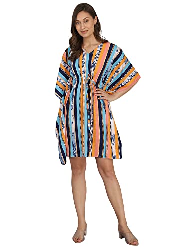 Image of SEREIN Women's Kaftan Dress (Kaftan Dress with Adjustable Waist String & v-Neck)